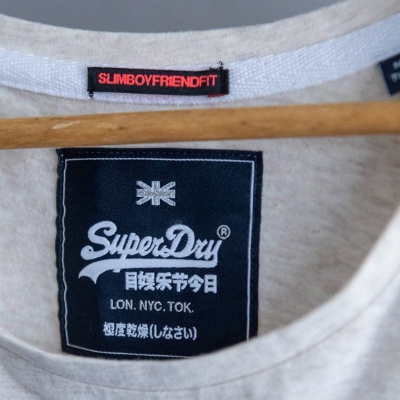 Superdry | SEQUIN SLIM BOYFRIEND T-SHIRT |  Sold out | Off White | Women's 8 | M - Picture 14 of 16